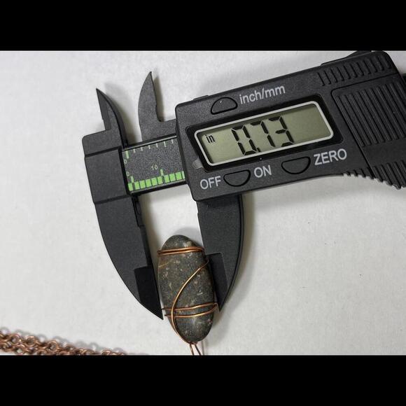 Handcrafted Wire Wrapped Serpentine stone  Necklace Pendant Gemstone - Picture 3 of 3